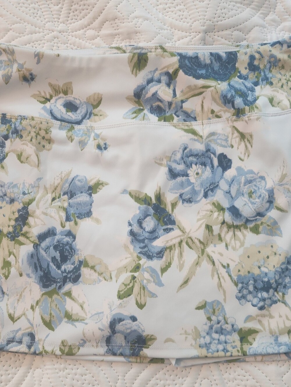 NWT Laura Ashley Blue Floral Skort, Size XL
